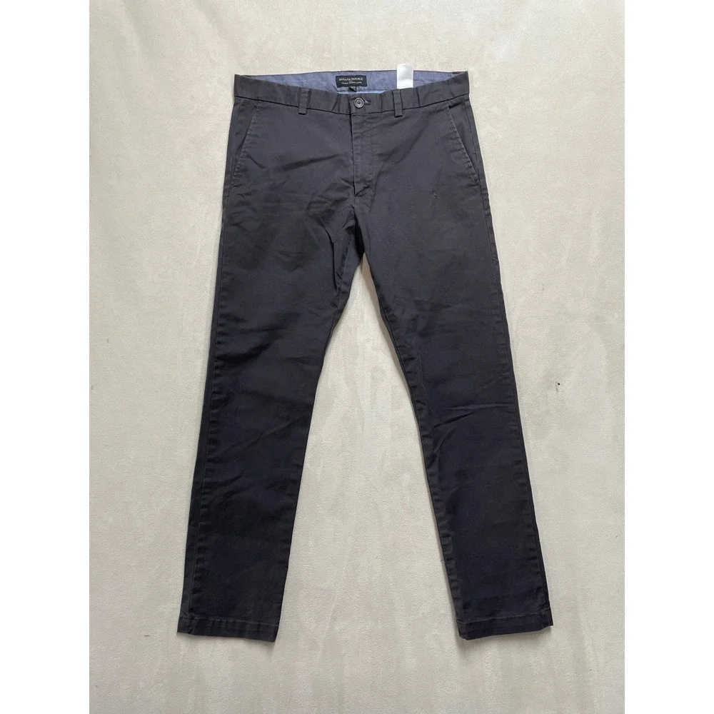 Banana Republic Fulton Skinny Chino Pants Mens 34x32 Dark Gray Stretch Cotton
